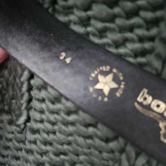 Vintage Zuni Inlay Stone and Sterling Silver 3x2 Buckle and Leather Belt - Picture 5 of 11